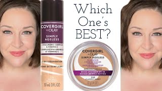 Foundation BATTLE COVERGIRL Cream vsLiquid ❤️ COVERGIRL Simply Ageless [upl. by Adnav]