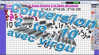 Tuto 6Systèmes de numération conversion binaire décimalevirgule من القاعدة الثنائية الى العشرية [upl. by Ihsar]