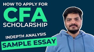 CFA Scholarship Guide  Step by Step  Sample Essay [upl. by Yralam233]