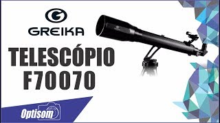 Telescópio Azimutal Greika F70070  Loja Optisom [upl. by Field]