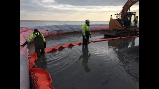 The NoFloods FlexWall  Cofferdam Project  Portable Dam [upl. by Aicilet]