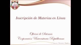 Inscripcion de materias en línea  Corporación Universitaria Republicana [upl. by Elton255]