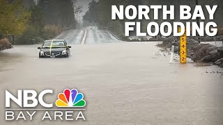 Roads flooded trees down in the North Bay as atmospheric river storm continues [upl. by Lothair]