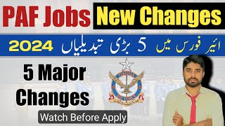 Pakistan Air Force Jobs New Changes  5 Major Changes In Air Force Test [upl. by Ridan]