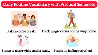 Master Daily Routine Vocabulary with Practical Sentences  Daily Use English Words [upl. by Idnal]