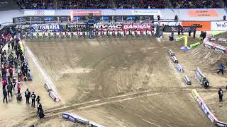 2024 Detroit Supercross 250 Main Start CRASH [upl. by Brnaby986]