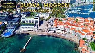 BUDVA MOGREN Ričardova Glava plaža Jesen 2024  BUDVA MOGREN amp Ričardova Glava Beach Aerial View [upl. by Nickles]