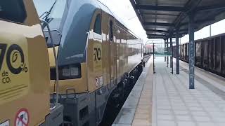 Locomotivas Stadler 6 256 em Vilar Formoso  03jan24 [upl. by Ayhtin]