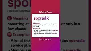 What Does sporadic Mean  sporadic Meaning with Pronunciation and Example shorts [upl. by Leirea]