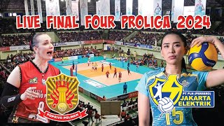 Live final four proliga 2024 Jakarta Popsivo Polwan vs Jakarta Electric PLN [upl. by Nedloh90]