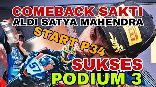 Aksi Aldi Satya Mahendra Comeback Sakti di WSSP300 Start 34 Sukses Podium 3  RACE 2 WSSP300 CEKO [upl. by Ritch]