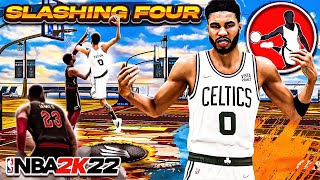 NEW quotSLASHING FOURquot BUILD is OVERPOWERED in NBA 2K22 [upl. by Suruat]