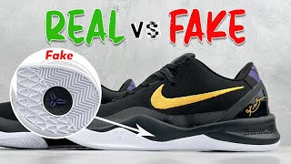 Nike Kobe 8 Protro Lakers Away REAL vs FAKE [upl. by Jordison992]