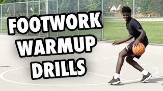 4 Basketball Footwork Warmup Drills [upl. by Almire989]