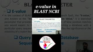 understanding Evalue in BLAST Ncbi  bioinformatics BLAST E VALUE [upl. by Mussman]