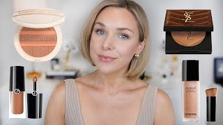 Trying New Luxury Makeup from Dior YSL Chanel  Armani [upl. by Solotsopa]