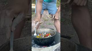 Outdoor Cooking Jamaica  Jamaican Salt Mackerel jamaica offgrid outdoorcooking shorts [upl. by Amsirahc]