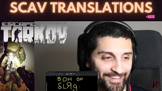 Scav VOICELINES and TRANSLATIONS 30  Escape From Tarkov  Tarkov Language School [upl. by Rehotsirk]