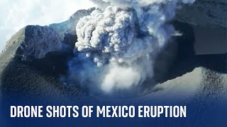 Mexico volcano Drone footage shows ongoing eruption [upl. by Killigrew951]