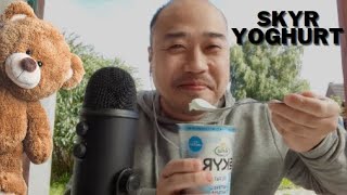 ASMR Eating Sounds  Arla Skyr Yoghurt 🍶 [upl. by Ruvolo]