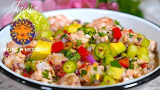 Cómo Hacer El Mejor Ceviche de Camarón [upl. by Ailliw465]