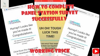 How to complete survey successfully in Panel Station  Panel Station Survey Complete Survey Easily [upl. by Aroda]