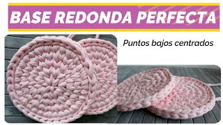 Base redonda perfecta en punto bajo centrado a crochet  Tutorial facil paso a paso  Ideas by Lita [upl. by Leva692]