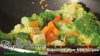 Broccoli amp Carrot With Fry Up Vegetarian Recipe  Recipes By Chef Ricardo [upl. by Argile]