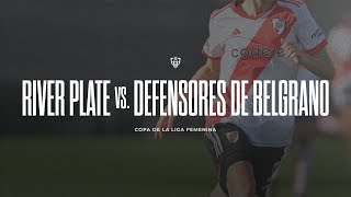 River vs Defensores de Belgrano Fútbol femenino  EN VIVO [upl. by Colman]