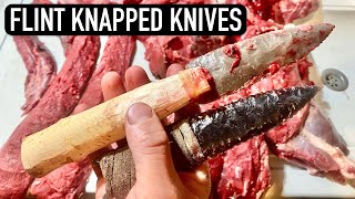 Butchering a WHOLE DEER with STONE KNIVES [upl. by Alverson27]