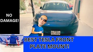 Non Destructive Tesla Front License Plate Bracket [upl. by Nigel]