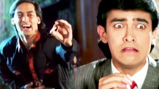 Salman Khan gets more lucky than Aamir Khan  Andaz Apna Apna  Comedy Scene [upl. by Nathanil]