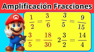 5 Cómo hallar FRACCIONES EQUIVALENTES por AMPLIFICACIÓN ejemplos 👉 paso a paso ⬅️ multiplicando [upl. by Oirasor]