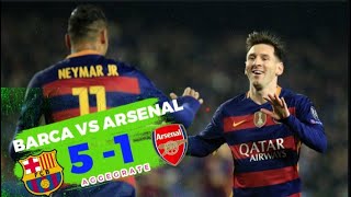 Barcelona vs Arsenal 51 2016 All Goals and Highlights [upl. by Nallij593]