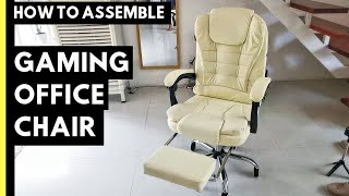 Office Chair Assembly Instructions  Cheap Office Chair with MASSAGE [upl. by Jasmin745]