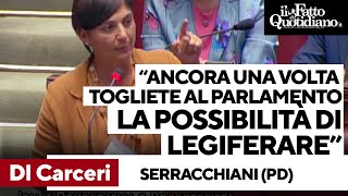 Dl Carceri Serracchiani Pd contro la maggioranza quotNon permettete al Parlamento di legiferarequot [upl. by Gabel481]