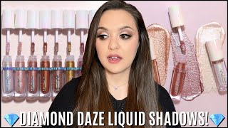 Moira Beauty Diamond Daze Liquid Shadows💎Shades Air Glow In Fact Eye Contact Regal amp Goodness [upl. by Alathia]