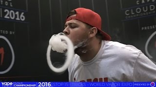 VC Cloud Championship 2016  World Vapor Expo  Vape Tricks [upl. by Betta]