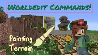 How to Color Terrain with Worldedit  Easy Commands [upl. by Yboc]