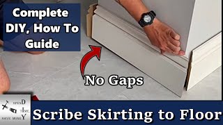 How to scribe skirting boards or base boards to an uneven floor [upl. by Alul]