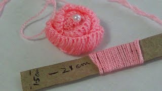 Hand Embroidery Making Rose Flowers with Simple Trick [upl. by Silecara]