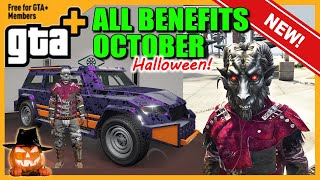 All New Benefits GTA Plus Members October 2024 Halloween Surprise Updates  GTA 5 Online [upl. by Chilton]