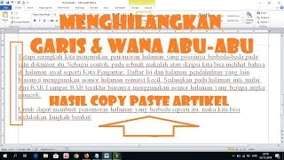 Cara Menghilangkan Garis dan Teks Abu Abu Hasil Copy Paste Artikel di Internet [upl. by Ezri]