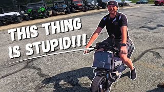 Convincing STRANGERS To Ride My ELECTRIC HONDA RUCKUS [upl. by Atinna]