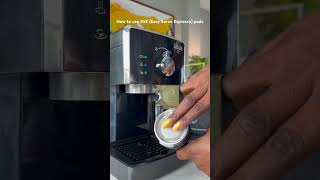 How to use ESE easy serve espresso pods with espresso coffee machines [upl. by Nahgam]