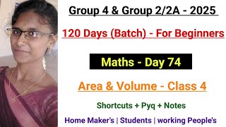 Group 4 amp Group 22A 2025 Day  74  Area amp Volume Class 4 Deepsmathematics23 [upl. by Zabrine]