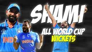 Mohammad Shami World Cup Wickets Compilation 🔥  Mohammad Shami Amazing Bowling 🔥  Cricket Visuals [upl. by Hnahym243]