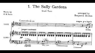 BRITTEN quot The Sally Garden quot piano accompaniment with score contralto voice Irish Lyric Song karaoke [upl. by Ayiotal]