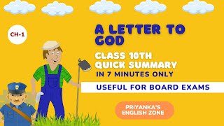 A Letter to God  Class 10 English  CBSE First Flight Chapter 1 Summary  Only in 7 mins shorts [upl. by Atsyrc]