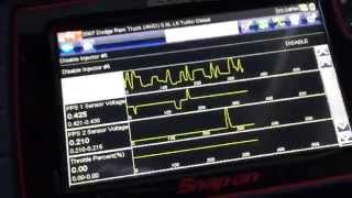 59 Cummins Injector Kill Test with SnapOn Solus Edge [upl. by Layap]